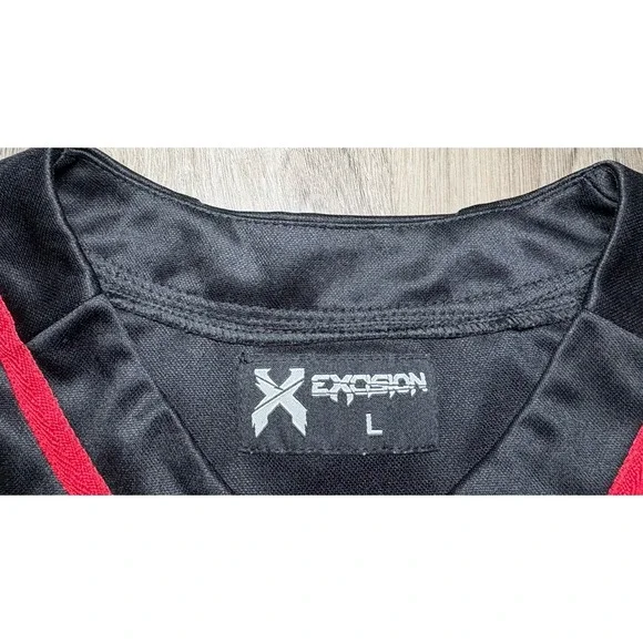 Excision Headbanger Baseball Jersey Tour Men's L EDM Electronic Music DJ T-Rex - Picture 3 of 7